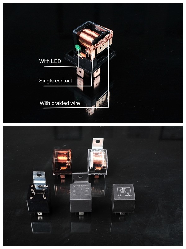 Standard SPDT 5 Pin Changeover Relay 12V DC With Copper Wire 1H0-959-142 330-959-142