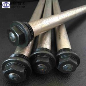 Quality AZ31 Extruded water heater anode rod magnesium with steel Hex / hexagon head plug wholesale