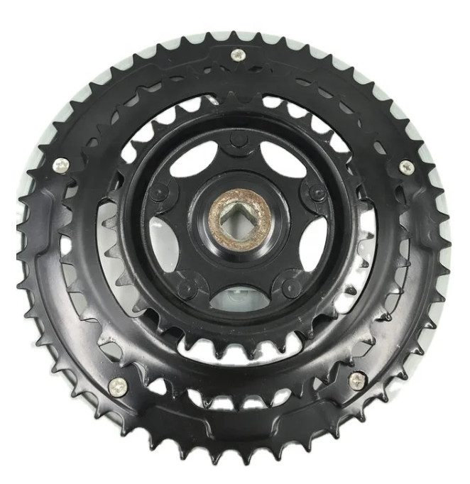 Hot sale Gary color mountain bicycle chain wheel and crank. 3 speed Mountain bike sprocket set 28 38 48T 165MM.