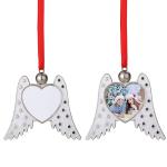 Sublimation Blank Metal Angel Wings Christmas Ornaments Sublimation Christmas
