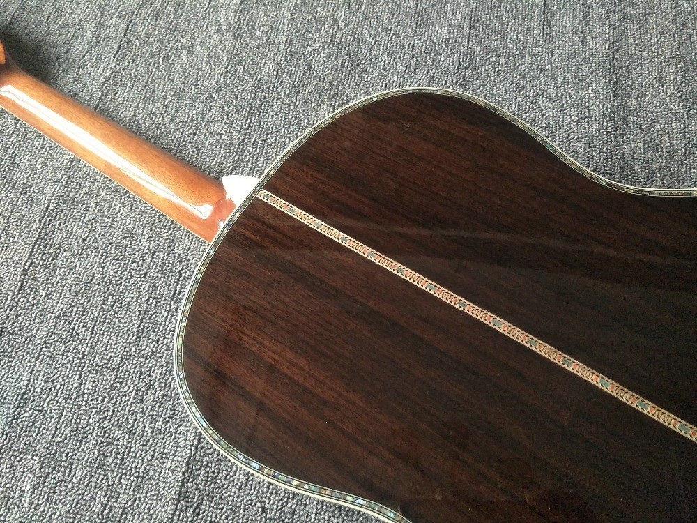 39 inches ooo45s Acoustic Guitar Top AAA Solid Red Cedar Abalone Binding Body With Fishman Pickups Rosewood fingerboard