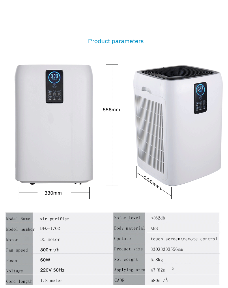 Homefish OEM Luchtreiniger Uvc Smart Air Purifier Anion Hepa h13 Air Cleaner Hepa Purificateur Dair Tuya Smart Wifi Air Purifier