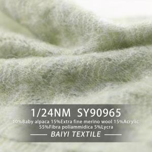 Quality Soft Baby Alpaca Wool Yarn 1/24NM Smooth Practical For Shawls wholesale