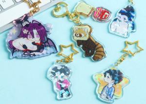 Quality Cartoon acrylic key chain set brand personality small pendant Comiccon cartoon logo picture photo DYI key chain wholesale