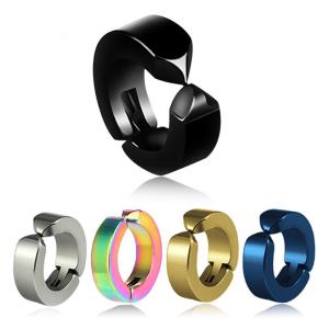Quality Ear Clip Non Piercing Earrings Fake Earrings for Men Circle Round Earring Fashion Jewelry Punk Rock Style wholesale