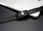 Luxury leather strap smart wristband C9 assistive touch screen heartrate