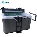 Collapsible Customized Shade Outdoor Spa Cover For Balboa Hot Tub In Charcoal