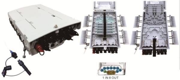 Plastic fiber optical distribution box,330X210X87mm,wall-mounted(POLE-MOUNTED)