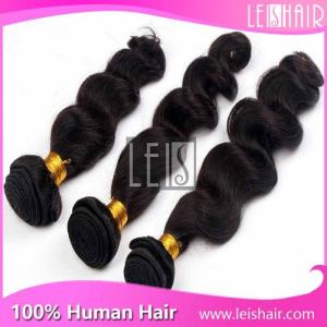 Quality large stock virgin indian loose wave hair wholesale