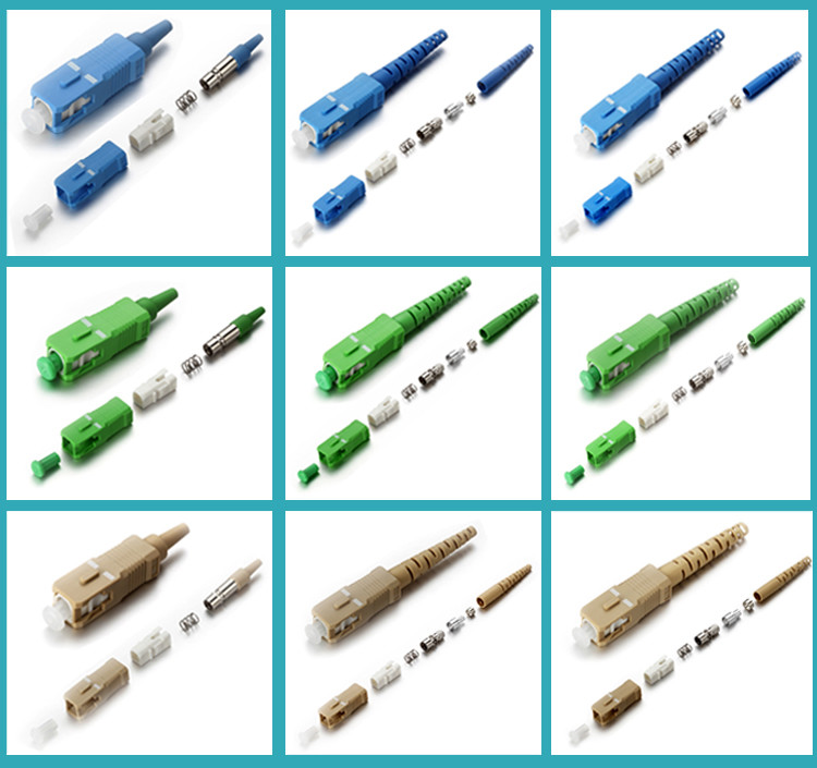 1310/1550nm Fiber Optic Connector Kit Strong Compatibility PBT APC Sc Simplex Connector