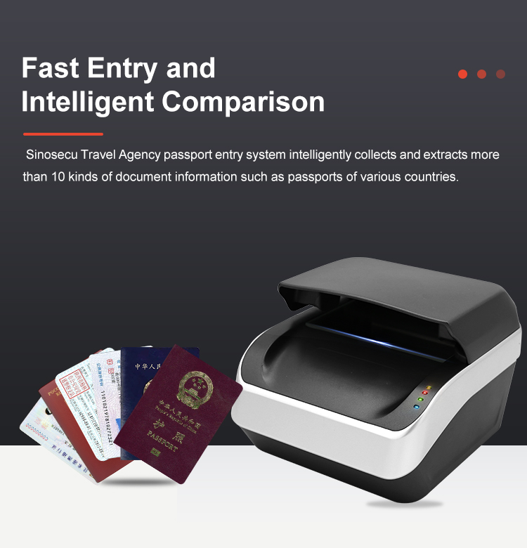 Fast Passport Data Entry with Sinosecu Travel Agency's All-in-One Solution and Reader