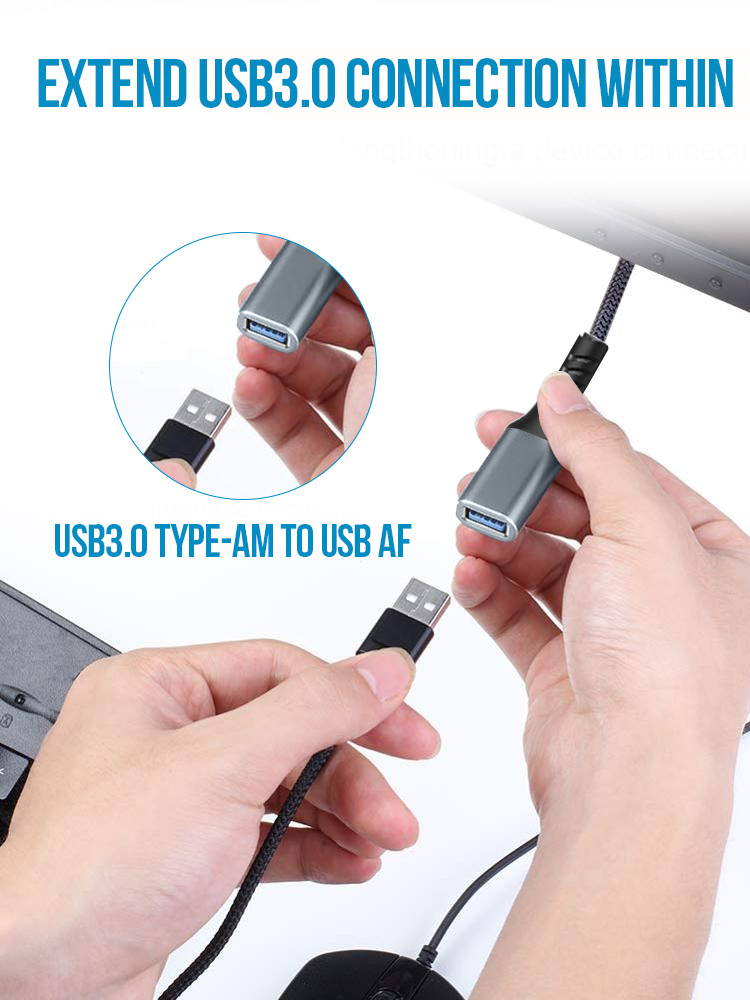 OEM ODM USB 3.0 6ft male female data cable For Playstation