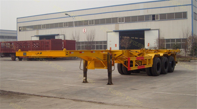 BPW axle 40ft skeletal container trailer air bag Suspension container trailer