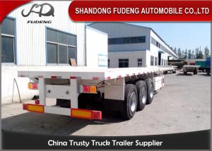Quality 28 Tons Jost Landing Gear Truck Flatbed Trailers Three FUWA Brand Axle wholesale