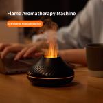 HOMEFISH Small Room Dehumidifier Flame Light Effect PP Fuselage Essential Oil