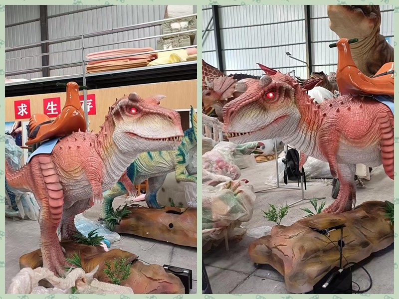 Customized Animatronic Dinosaur Ride With Adjustable Color And Size