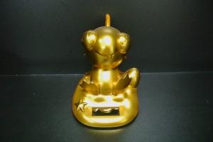 Quality Gold Small Electronic Toys / Solar Energy Toys With Happy Worker Logo 10CM wholesale