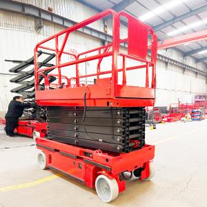 Quality CE ISO Hydraulic Battery Operated Truck Mounted Scissor Lift for 320kg Loading Capacity wholesale