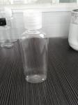 50ml oblate plastic bottle in clear PET material flat Flip the bottles