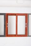 Red Aluminium Window Frame With Glass , Aluminum Frame Sliding Windows