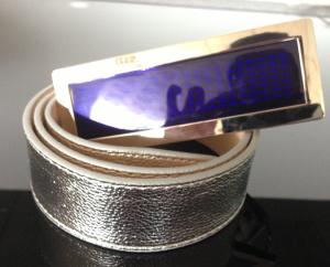 Quality Silver belt with Flashing LED message belt bucke wholesale