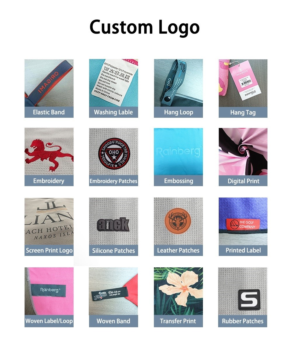 Sweat Absorbent Microfiber Suede Sports Towel Personalized With Logo Soft And Portable