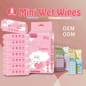 Quality Compact Antibacterial Wet Wipes , Nourishing Travel Wet Wipes Eco Friendly wholesale