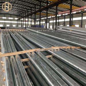 Quality Zinc Color Electrical Power Pole 12.2M 1700daN Steel Power Pole wholesale