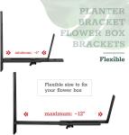 Steel Bracket Window Box Planter with Black Powder Coating and Butterfly Holder