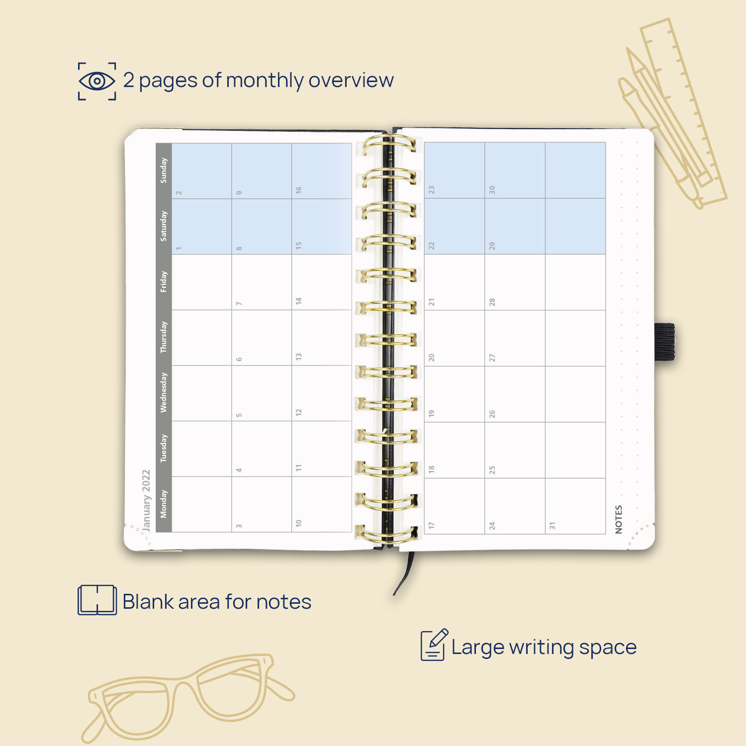 2023 6.75X4.2 Inch Custom Academic Planner Wirebound Light Pink