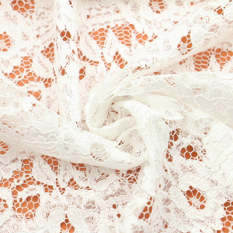 Garment Accessories Diy Stretch French Cord Lace Fabric Ivory Color