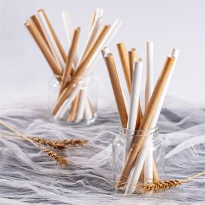 Quality OEM 6mm 197mm Paper Drinking Straws Bulk For Milkshake wholesale