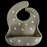 Custom Printing Mess Catching Silicone Baby Bib Lead Free Antibacterial