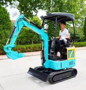 Quality Blue mini excavator, small excavator, excavator.The new type of crawler excavator for the farm is a small excavator wholesale