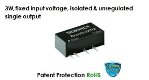 Quality 3W Isolated DC DC Converter Module 5VDC 12VDC Unregulated Single Output wholesale