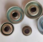 Customized 28mm 6001ZZ Flange Mount Ball Bearing Conveyor Rollers 60x56x12