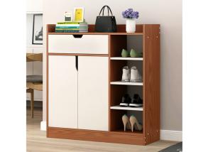 Quality Golden Teak Color Home Shoe Storage Cabinet Eco Friendly Without Odour Smell wholesale
