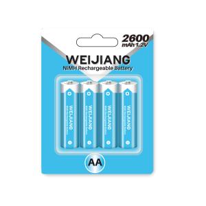 Quality High Quality 1.2V AA 2600mah Nimh Rechargeable Battery Ni-mh wholesale
