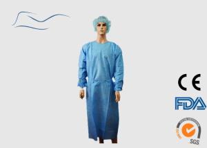 Quality 4OG Disposable Operating Gowns , Liquid Resist Blue Disposable Coveralls wholesale
