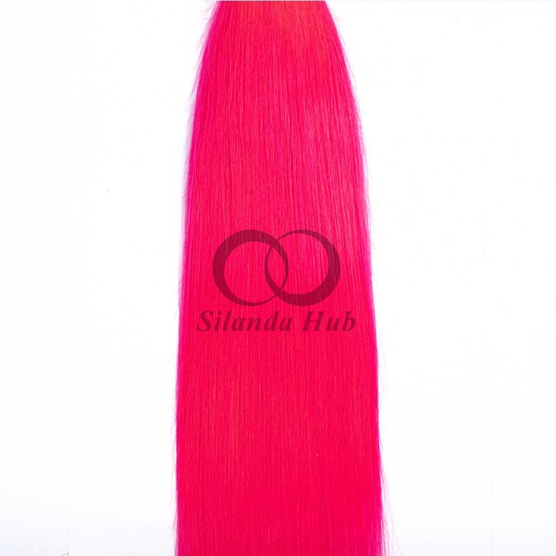 #T1B/Pink Straight Remy Human Hair Bundles Sew In Weave Bundles Brazilian Bundle Deals