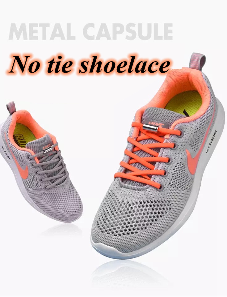 Creative Shoelace Round Double Porous No-Tie Lace Elastic Silicone Shoelace Child Adult Convenient Free Shoe Laces