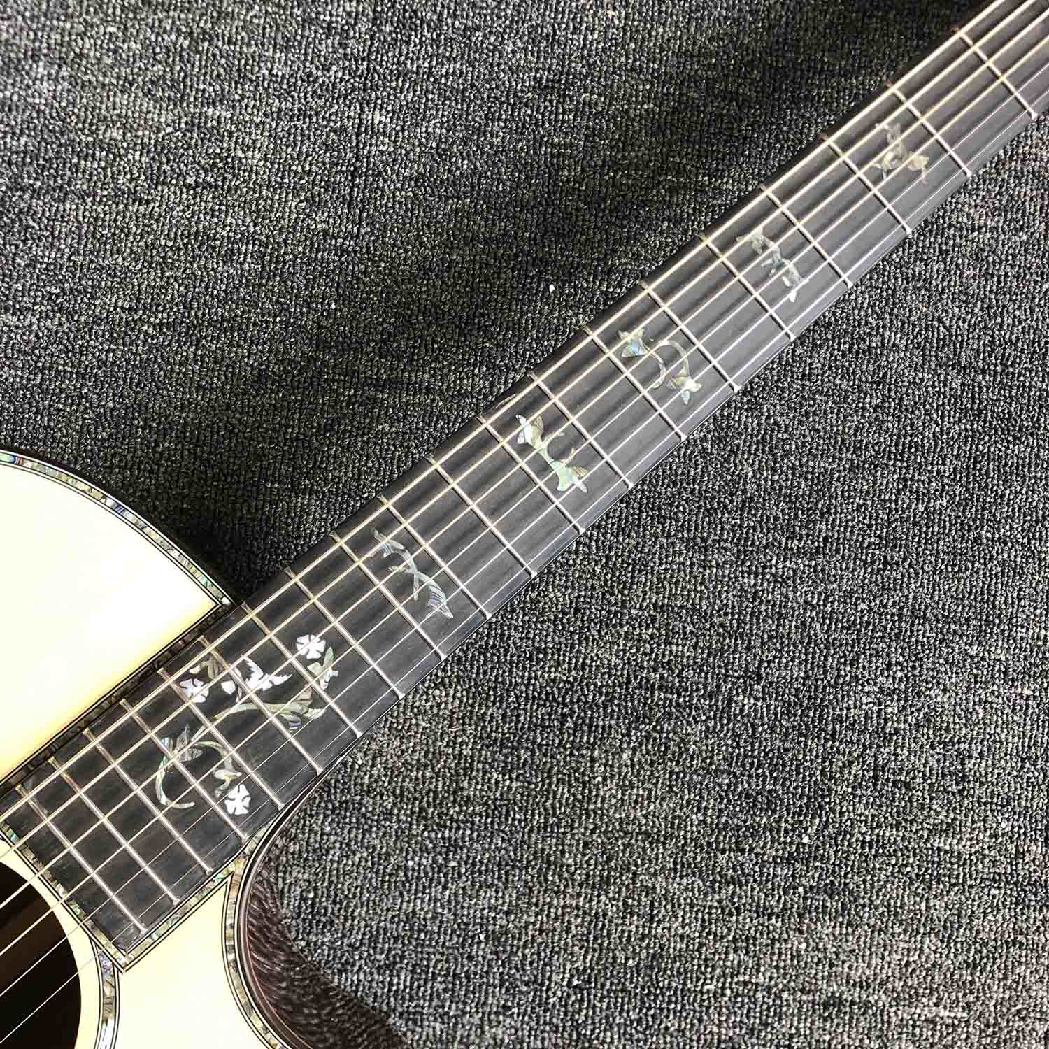 Custom Rosewood Back Side Ebony Fingerboard 41 Inch Solid Spruce Top Acoustic Electric Guitar Customized LOGO is OK