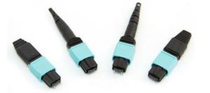 China 12F 24F PC MPO Fiber Optic Connectors Data Center Solutions Nickel Plated Brass Body on sale