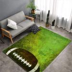 Grass Court Living Room Floor Carpets Green 3d Printed Rugs 1.5*1m