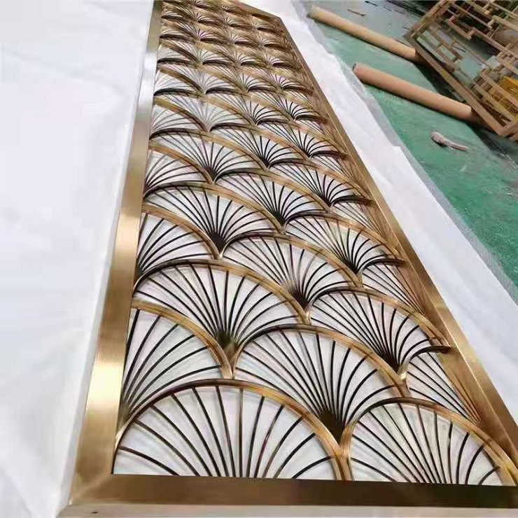 Art decorative laser cut metal screen partition wall for restaurant separating room