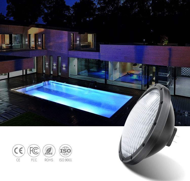 RGB switch ON / OFF 17W 12V AC GX16D base aluminum control PAR56 LED pool light