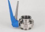 Quick Install Butterfly Stainless Steel Sanitary Valves Welded Ends