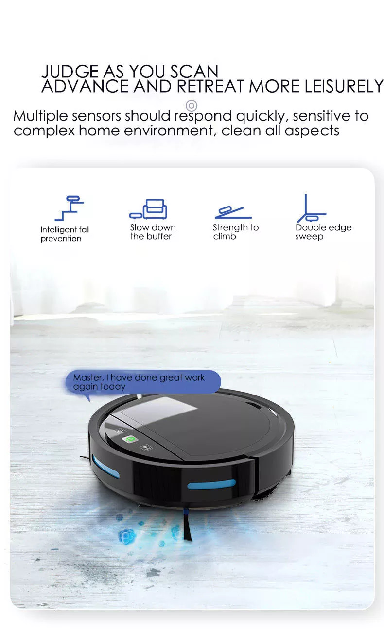 WIFI Smart Robot Vacuum Cleaner Wireless Voice Control Automatic Cleaning Robot With Google