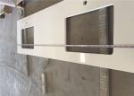 Pure White White Quartz Countertop , Precut Kitchen Countertops For Double Sink