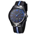 Men's Silicone Wrist Watches , Stainless steel Caseback Waterproof Alloy Wrist